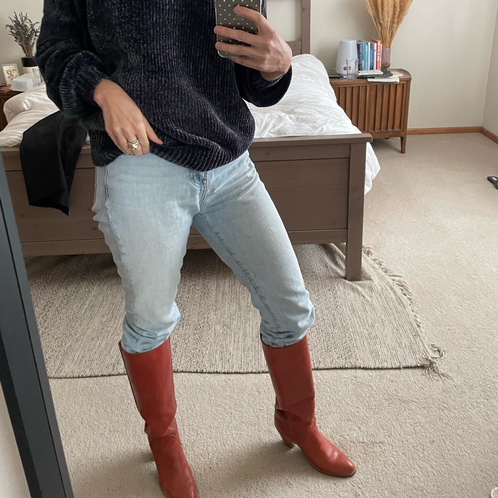 Frye western heeled high boots